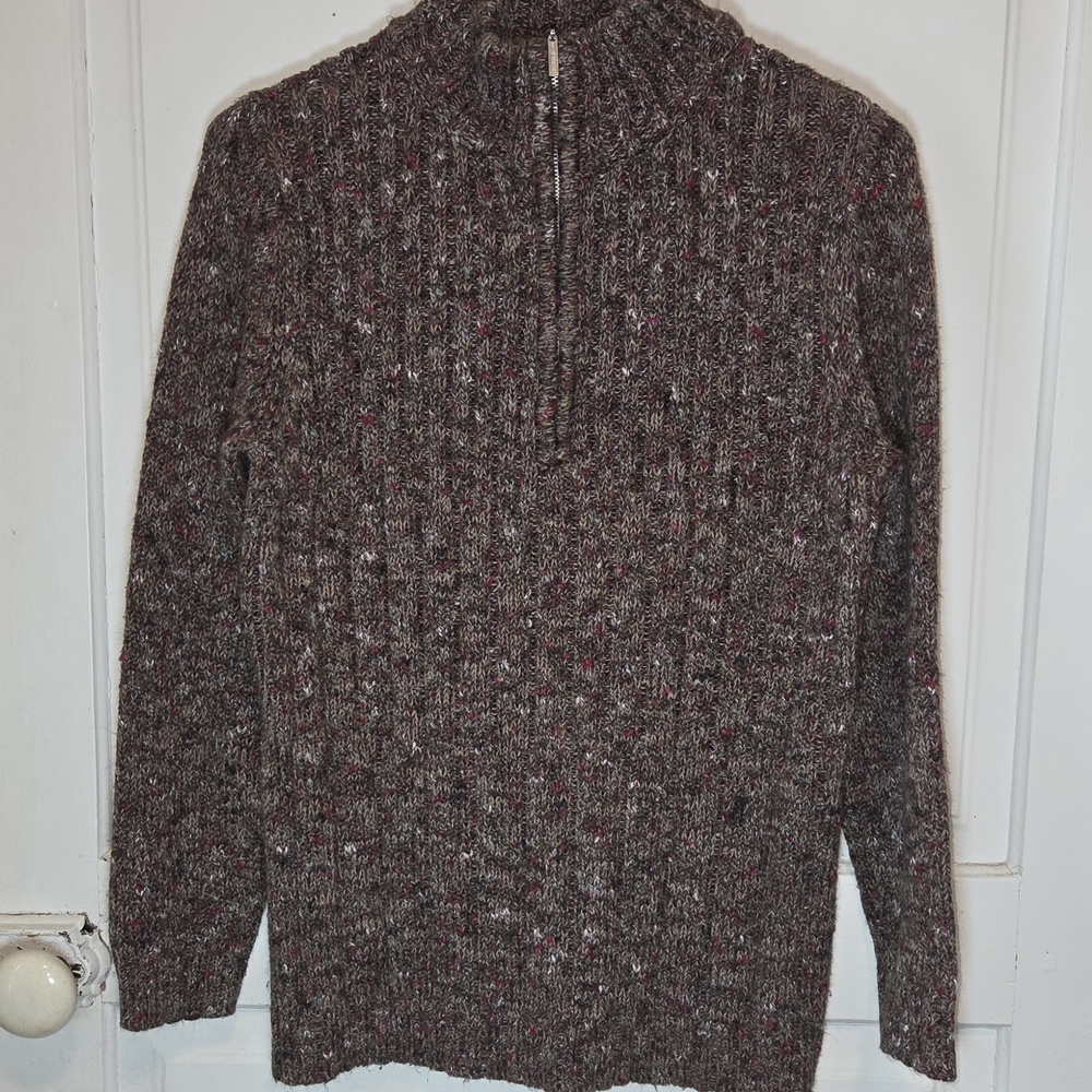 Liz Claiborne Women's Brown and Red Turtleneck Sweater